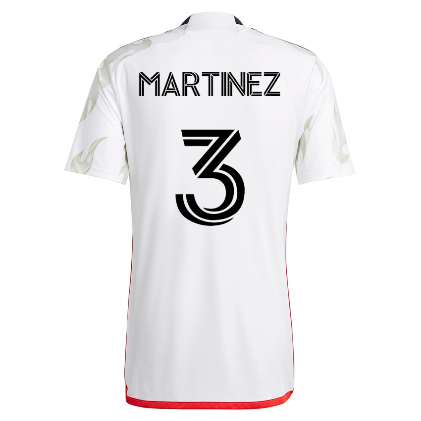 Niño Camiseta José Antonio Martínez #3 Blanco 2ª Equipación 2023/24 La Camisa Chile