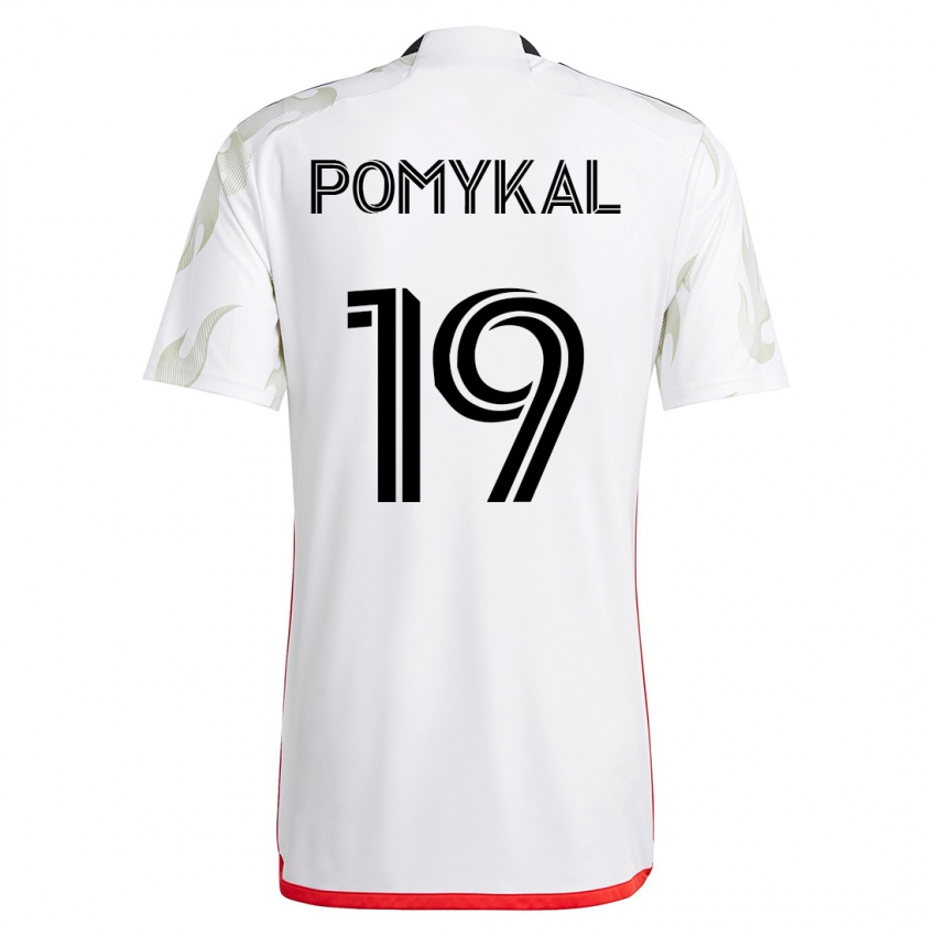 Niño Camiseta Paxton Pomykal #19 Blanco 2ª Equipación 2023/24 La Camisa Chile
