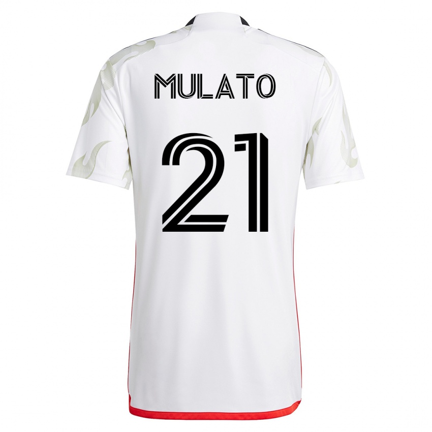 Niño Camiseta José Mulato #21 Blanco 2ª Equipación 2023/24 La Camisa Chile