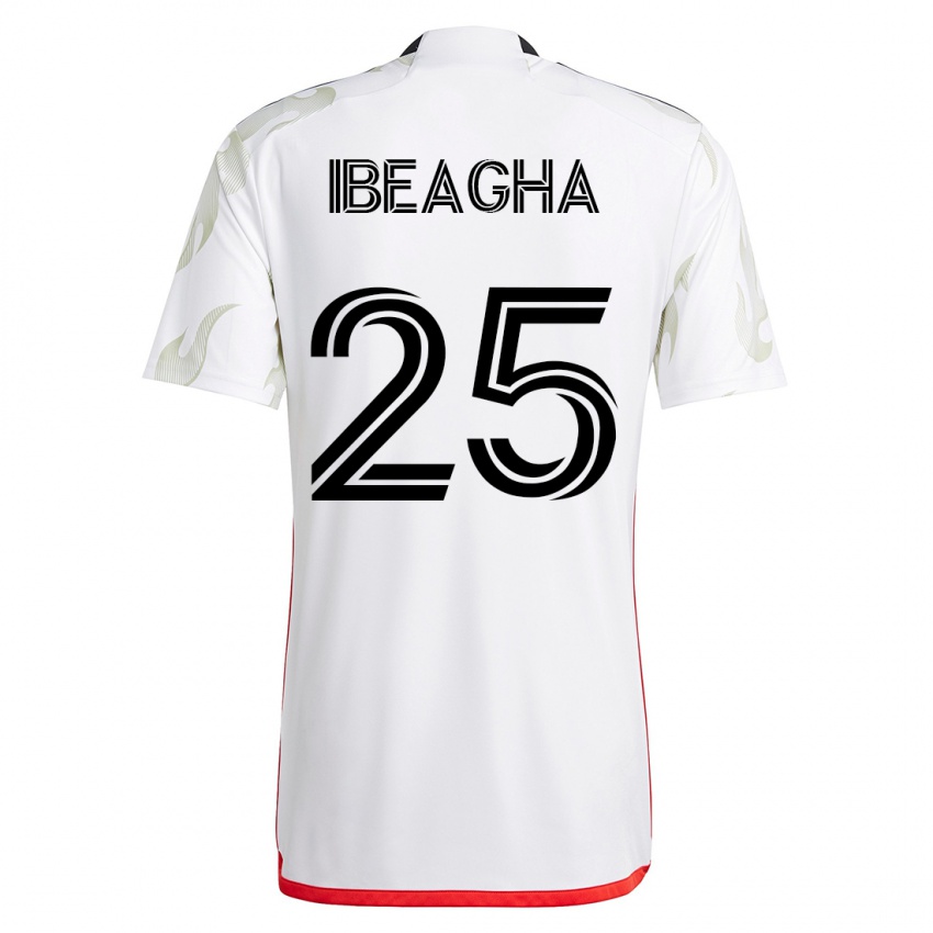 Niño Camiseta Sebastien Ibeagha #25 Blanco 2ª Equipación 2023/24 La Camisa Chile