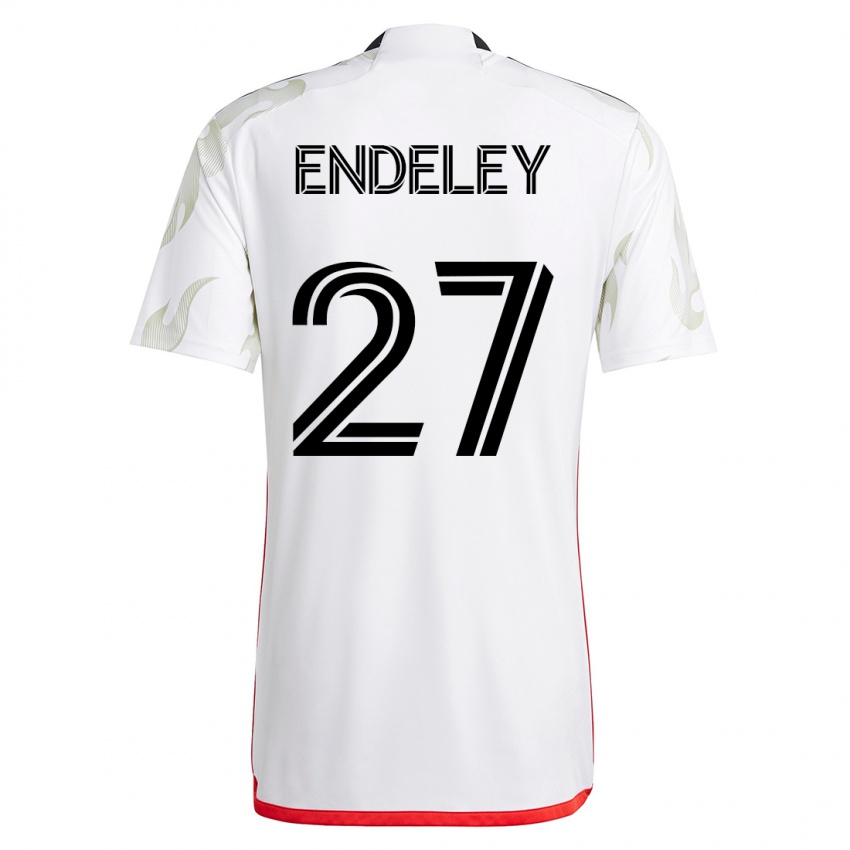 Niño Camiseta Herbert Endeley #27 Blanco 2ª Equipación 2023/24 La Camisa Chile