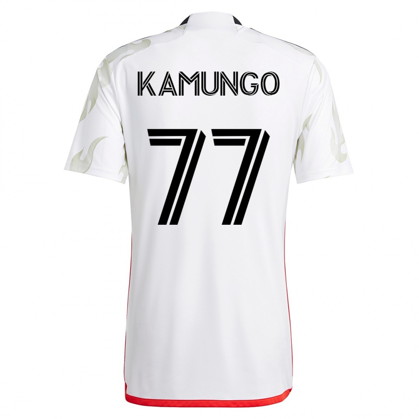 Niño Camiseta Bernard Kamungo #77 Blanco 2ª Equipación 2023/24 La Camisa Chile