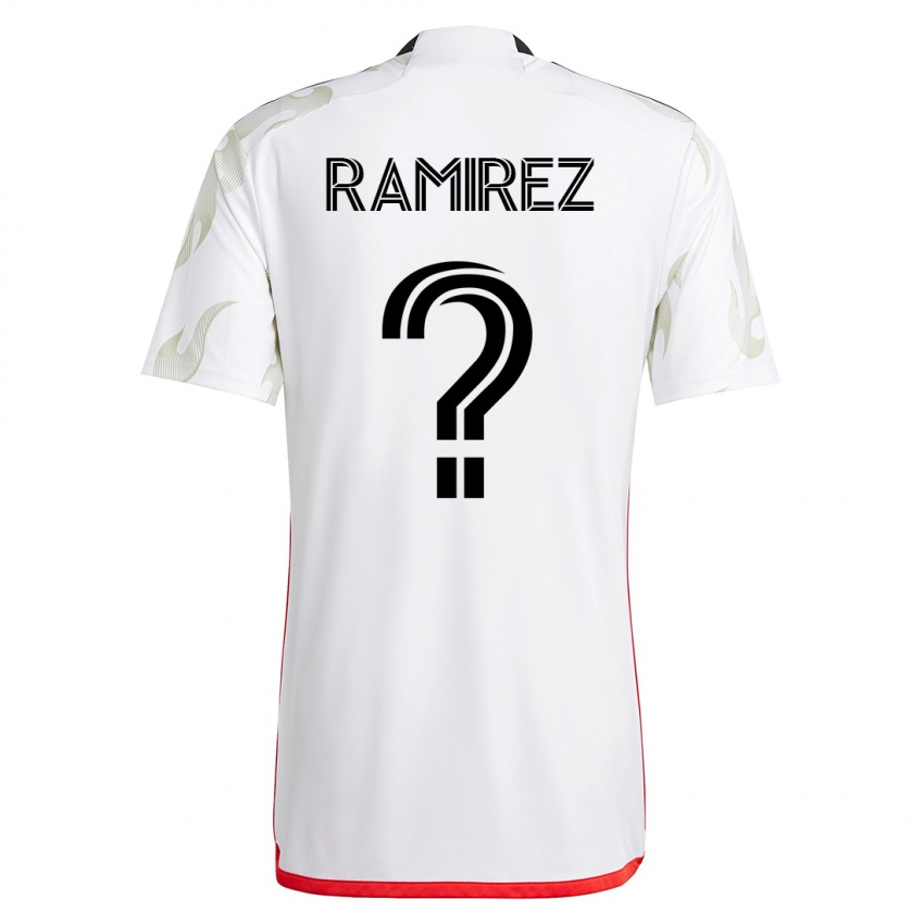 Niño Camiseta Anthony Ramirez #0 Blanco 2ª Equipación 2023/24 La Camisa Chile
