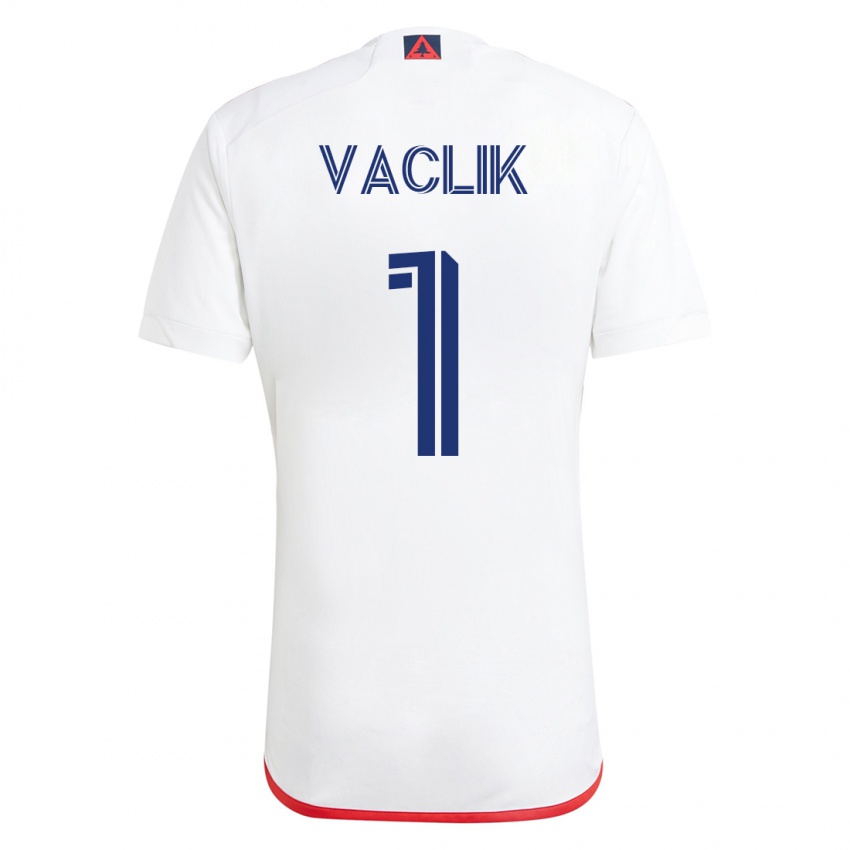 Niño Camiseta Tomas Vaclik #1 Blanco Rojo 2ª Equipación 2023/24 La Camisa Chile