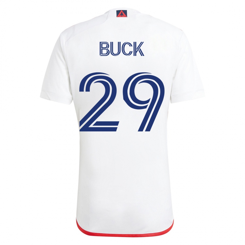 Niño Camiseta Noel Buck #29 Blanco Rojo 2ª Equipación 2023/24 La Camisa Chile