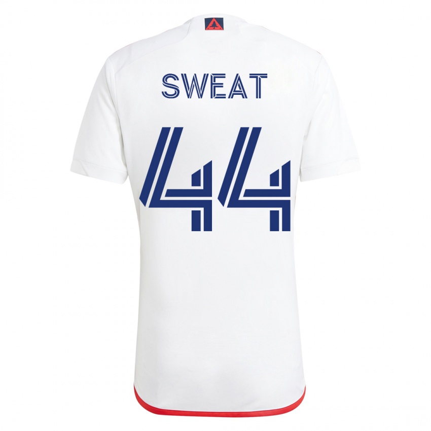 Niño Camiseta Ben Sweat #44 Blanco Rojo 2ª Equipación 2023/24 La Camisa Chile