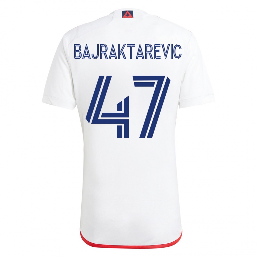Niño Camiseta Esmir Bajraktarevic #47 Blanco Rojo 2ª Equipación 2023/24 La Camisa Chile