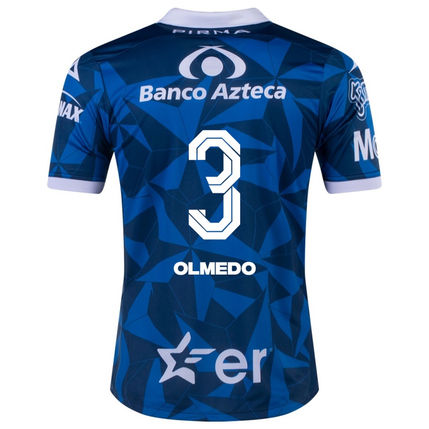 Niño Camiseta Sebastián Olmedo #3 Azul 2ª Equipación 2023/24 La Camisa Chile