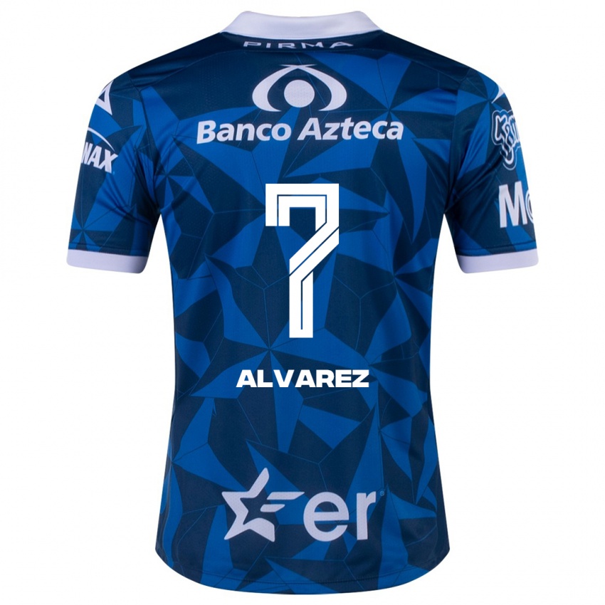 Niño Camiseta Daniel Álvarez #7 Azul 2ª Equipación 2023/24 La Camisa Chile