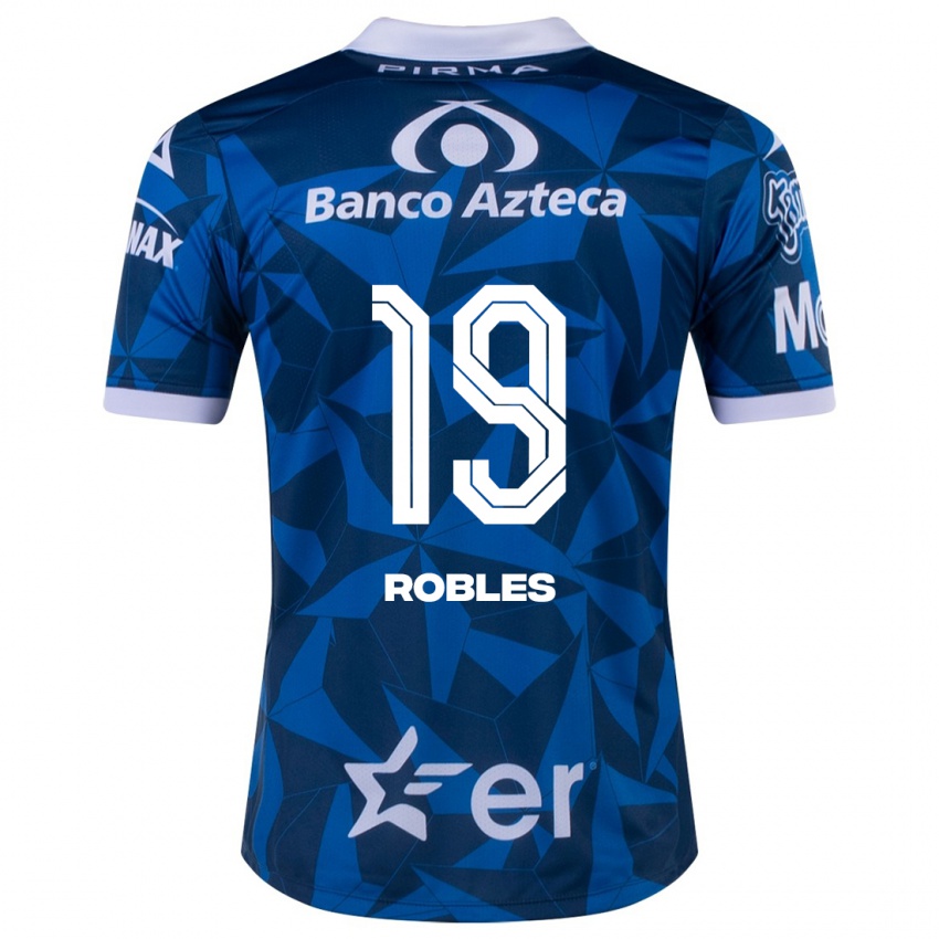 Niño Camiseta Ángel Robles #19 Azul 2ª Equipación 2023/24 La Camisa Chile