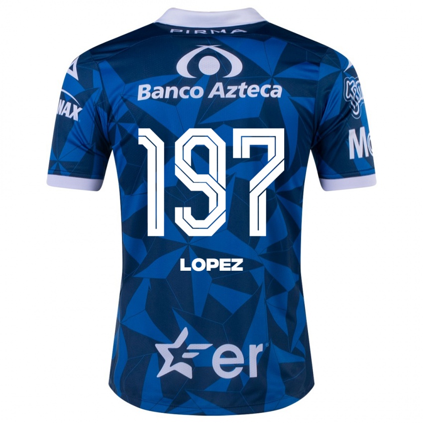 Niño Camiseta Sebastián López #197 Azul 2ª Equipación 2023/24 La Camisa Chile
