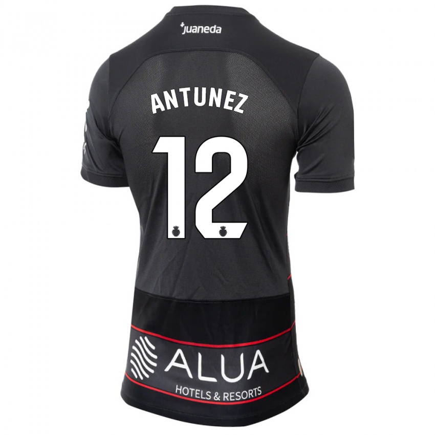 Niño Camiseta Yahir Antúnez #12 Negro 2ª Equipación 2023/24 La Camisa Chile