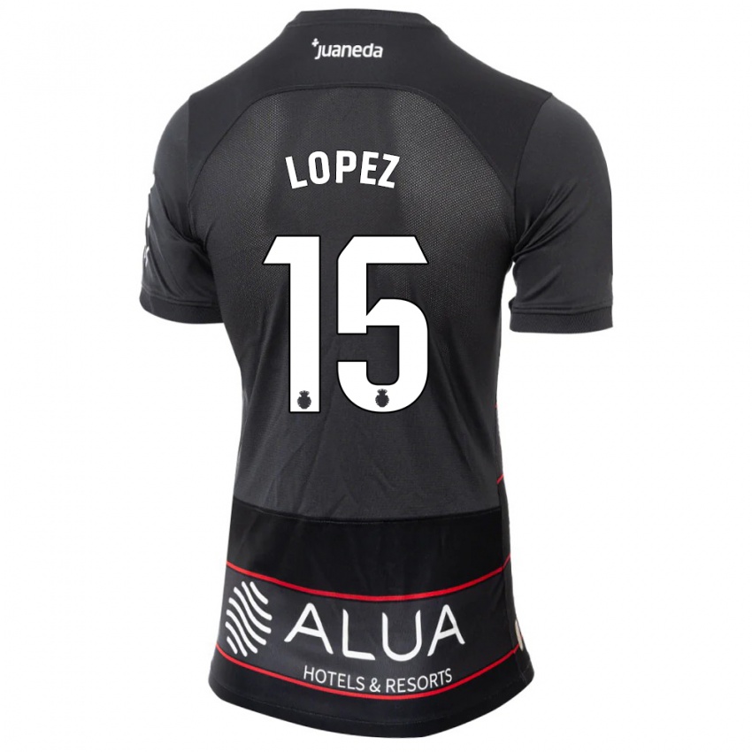 Niño Camiseta Marc López #15 Negro 2ª Equipación 2023/24 La Camisa Chile