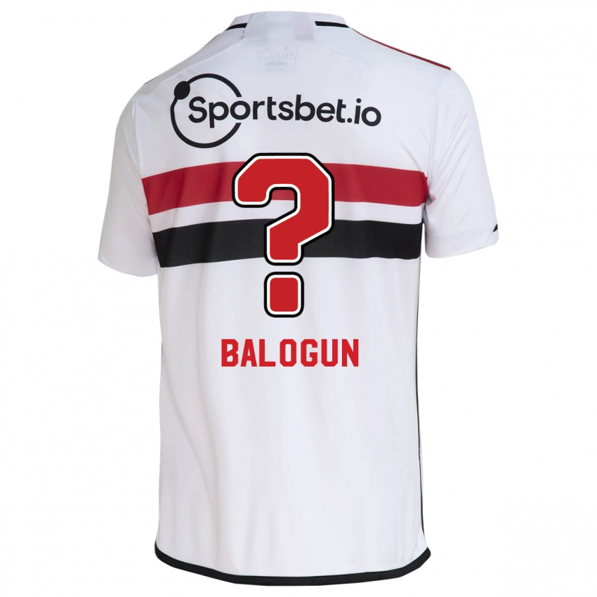 Hombre Camiseta Azeez Balogun #0 Blanco 1ª Equipación 2023/24 La Camisa Chile
