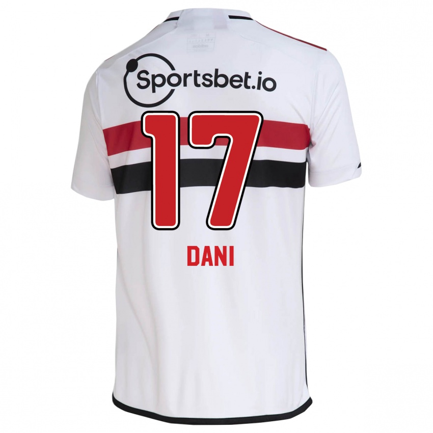 Hombre Camiseta Dani #17 Blanco 1ª Equipación 2023/24 La Camisa Chile