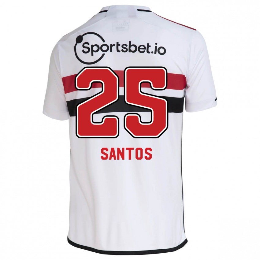 Hombre Camiseta Mariana Santos #25 Blanco 1ª Equipación 2023/24 La Camisa Chile