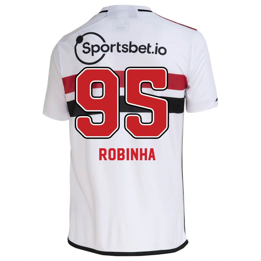 Hombre Camiseta Robinha #95 Blanco 1ª Equipación 2023/24 La Camisa Chile