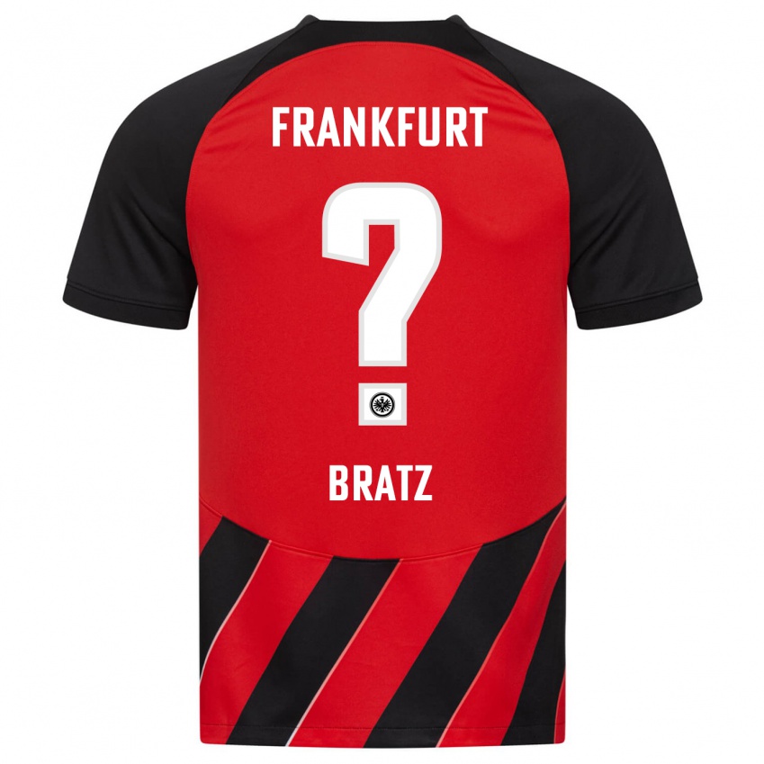 Hombre Camiseta Julian Brätz #0 Negro Rojo 1ª Equipación 2023/24 La Camisa Chile