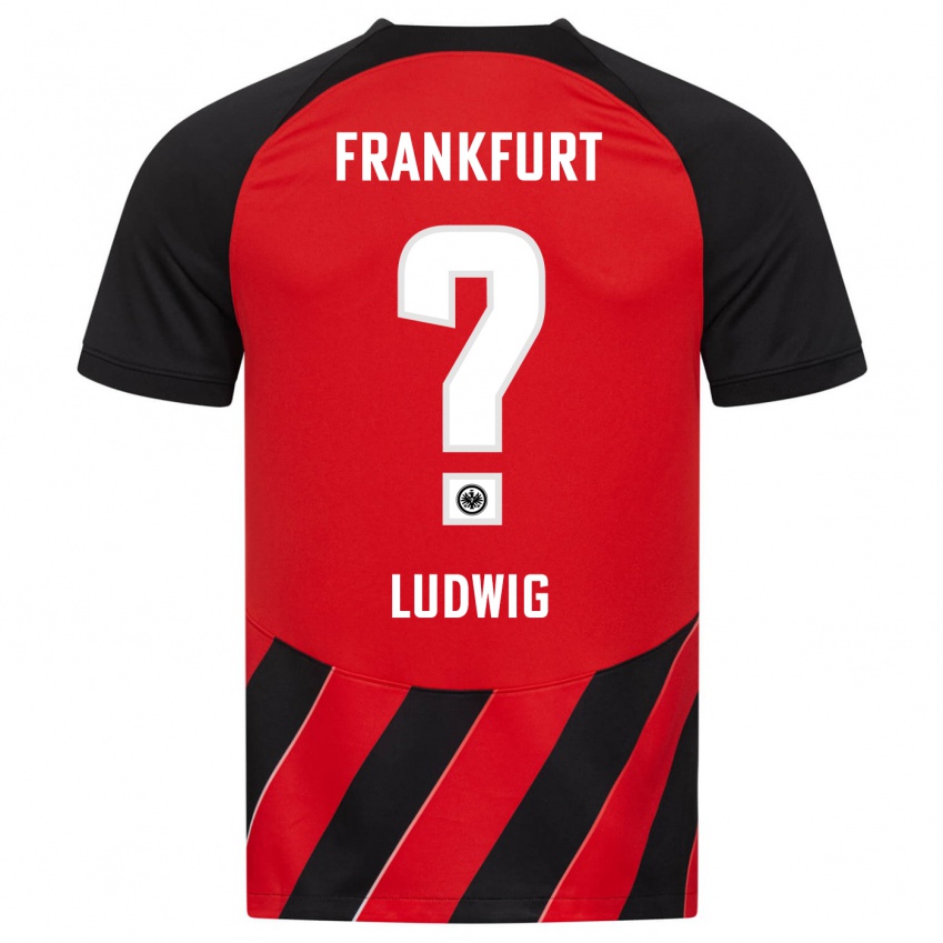 Hombre Camiseta Finn Ludwig #0 Negro Rojo 1ª Equipación 2023/24 La Camisa Chile