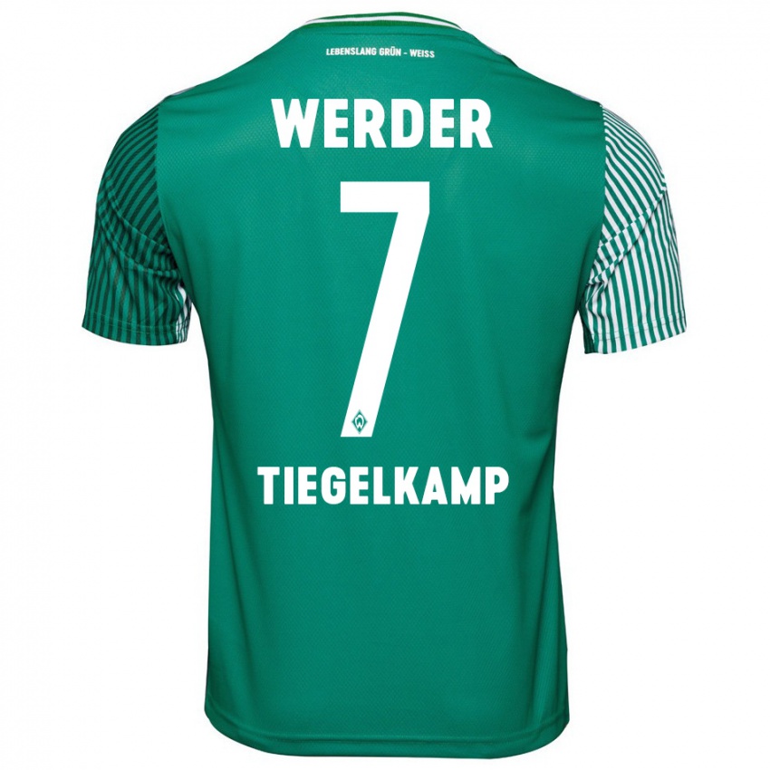 Hombre Camiseta Maximilian Tiegelkamp #7 Verde 1ª Equipación 2023/24 La Camisa Chile