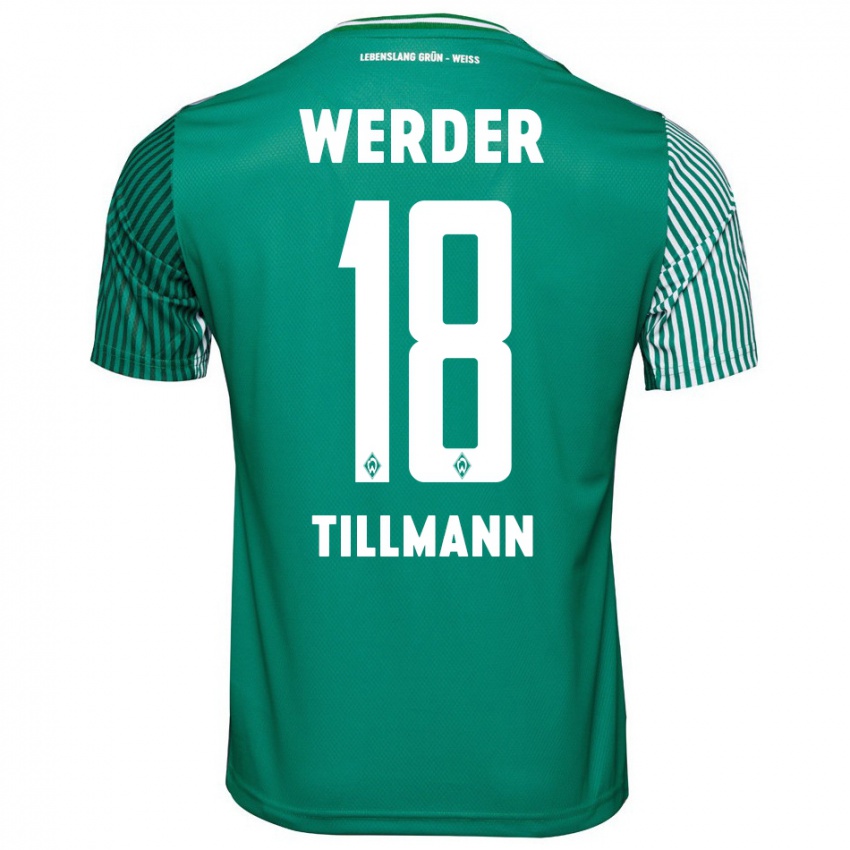Hombre Camiseta Felix Tillmann #18 Verde 1ª Equipación 2023/24 La Camisa Chile