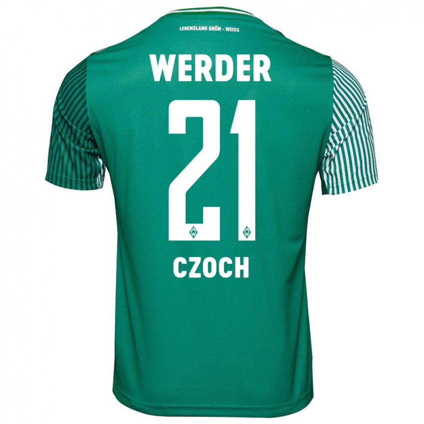 Hombre Camiseta Mike Czoch #21 Verde 1ª Equipación 2023/24 La Camisa Chile