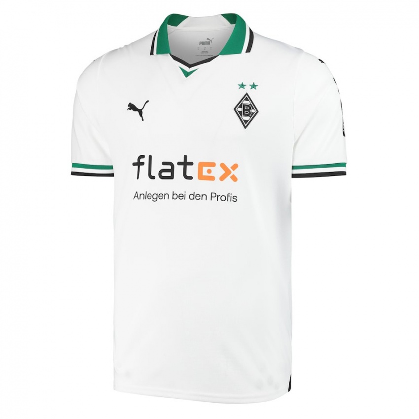Hombre Camiseta Nadja Kleinikel #8 Blanco Verde 1ª Equipación 2023/24 La Camisa Chile