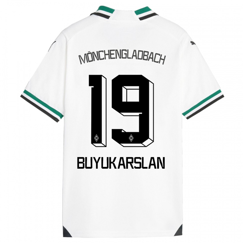 Hombre Camiseta Oguzcan Büyükarslan #19 Blanco Verde 1ª Equipación 2023/24 La Camisa Chile