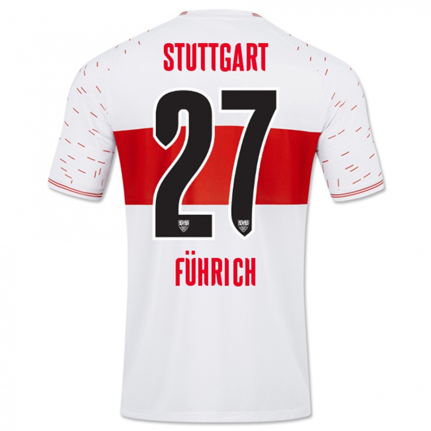 Hombre Camiseta Chris Führich #27 Blanco 1ª Equipación 2023/24 La Camisa Chile