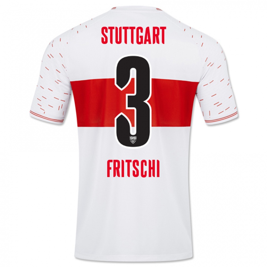 Hombre Camiseta Paulo Fritschi #3 Blanco 1ª Equipación 2023/24 La Camisa Chile