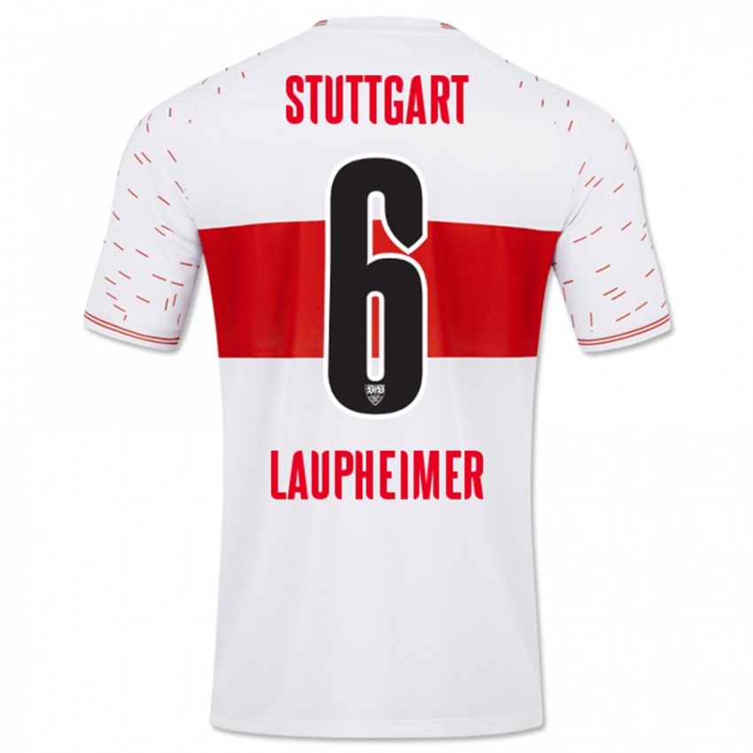 Hombre Camiseta Lukas Laupheimer #6 Blanco 1ª Equipación 2023/24 La Camisa Chile