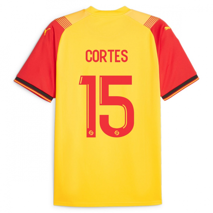 Hombre Camiseta Óscar Cortés #15 Amarillo 1ª Equipación 2023/24 La Camisa Chile
