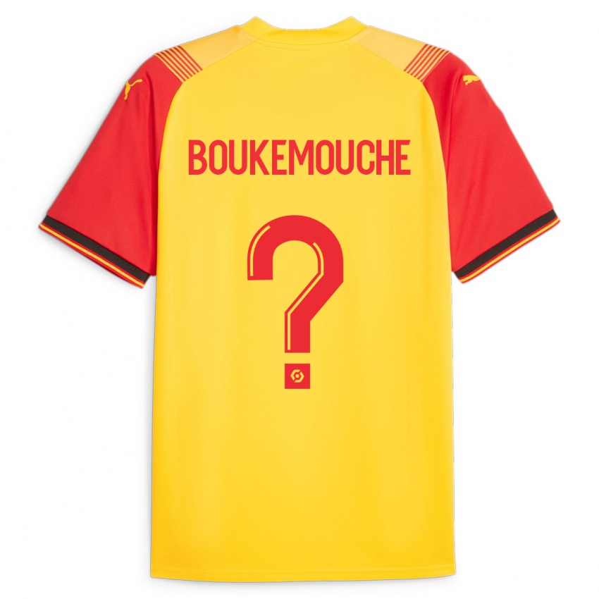 Hombre Camiseta Amine Boukemouche #0 Amarillo 1ª Equipación 2023/24 La Camisa Chile
