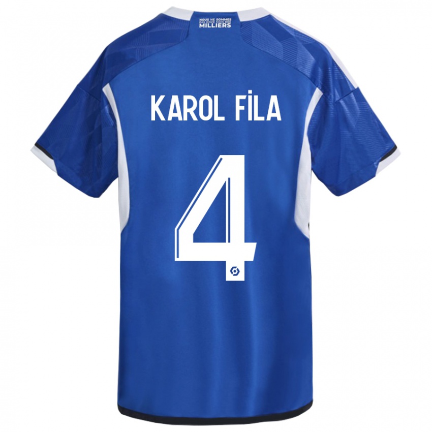 Hombre Camiseta Karol Fila #4 Azul 1ª Equipación 2023/24 La Camisa Chile