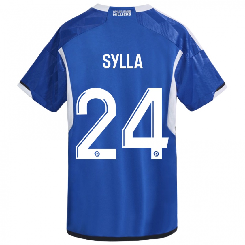 Hombre Camiseta Abakar Sylla #24 Azul 1ª Equipación 2023/24 La Camisa Chile