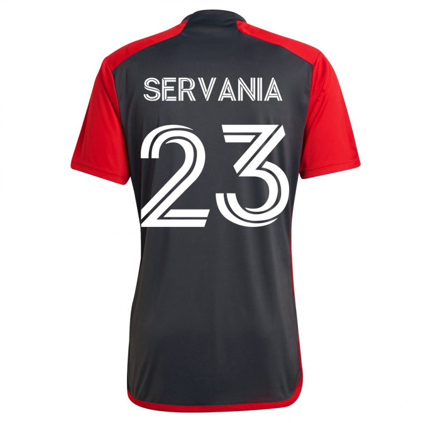 Hombre Camiseta Brandon Servania #23 Gris 1ª Equipación 2023/24 La Camisa Chile