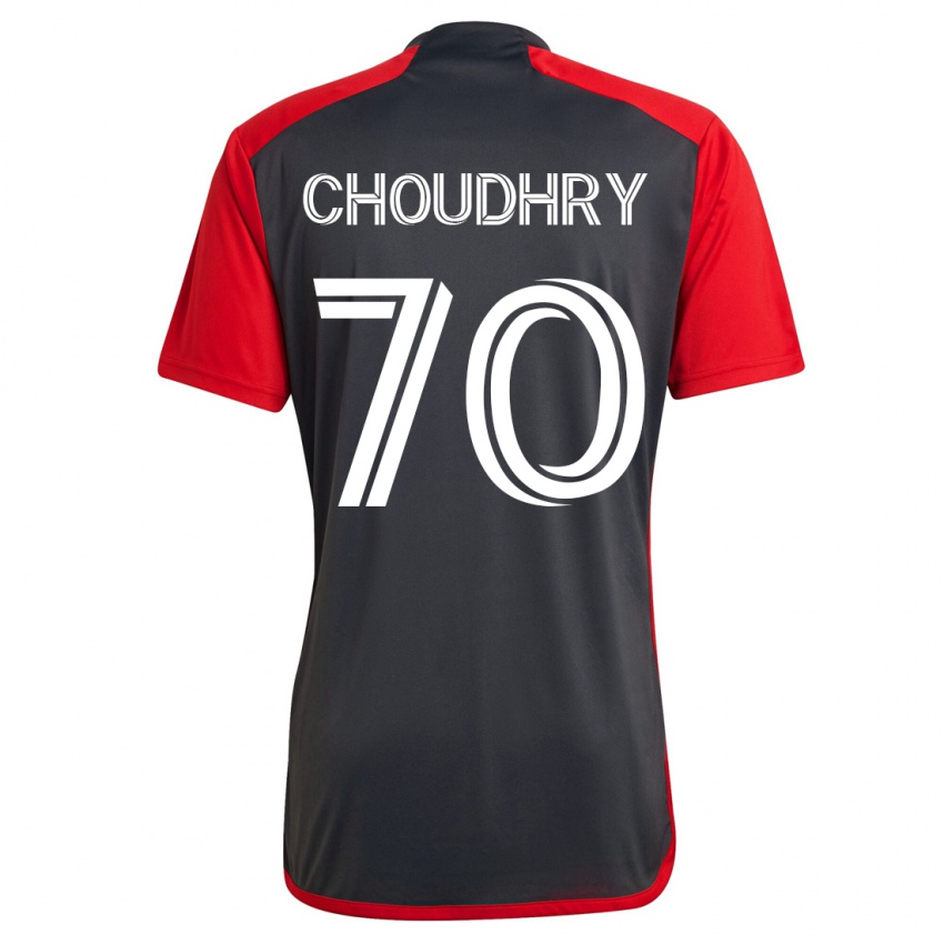 Hombre Camiseta Benjamin Choudhry #70 Gris 1ª Equipación 2023/24 La Camisa Chile