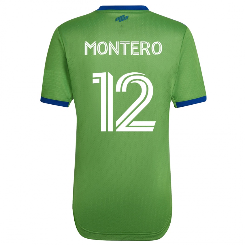 Hombre Camiseta Fredy Montero #12 Verde 1ª Equipación 2023/24 La Camisa Chile