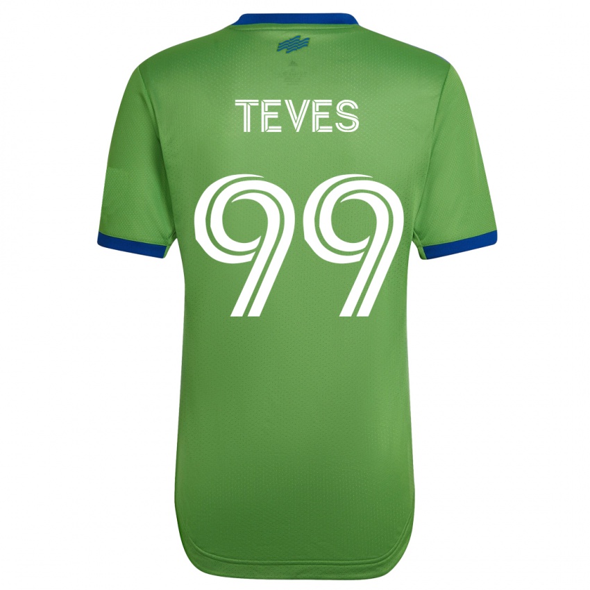 Hombre Camiseta Dylan Teves #99 Verde 1ª Equipación 2023/24 La Camisa Chile