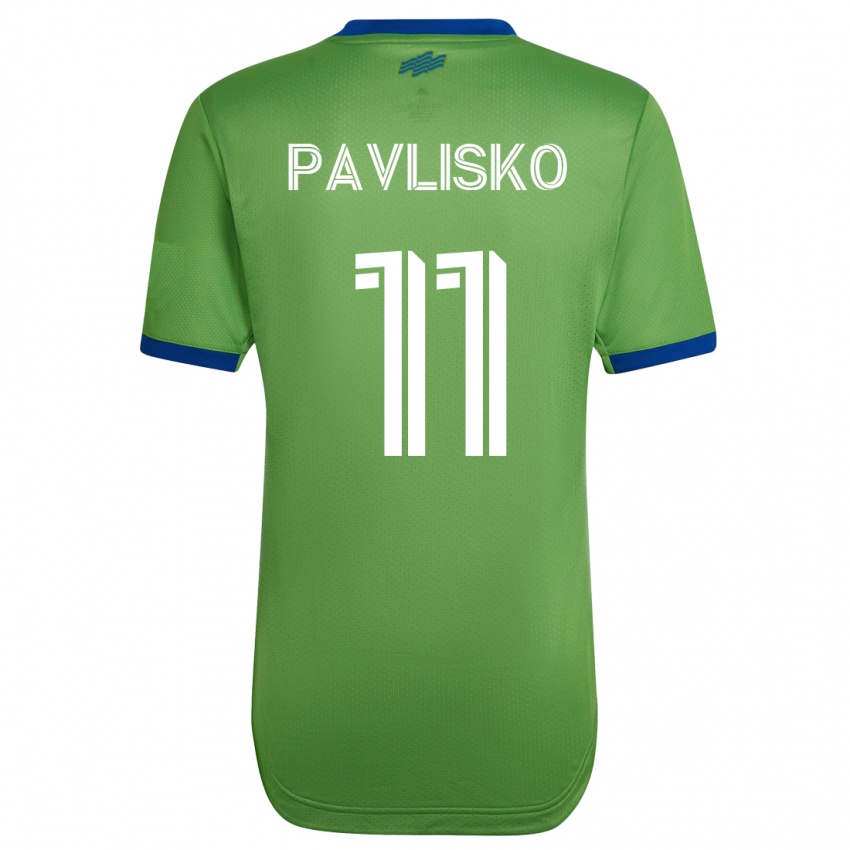 Hombre Camiseta Kirsten Pavlisko #11 Verde 1ª Equipación 2023/24 La Camisa Chile
