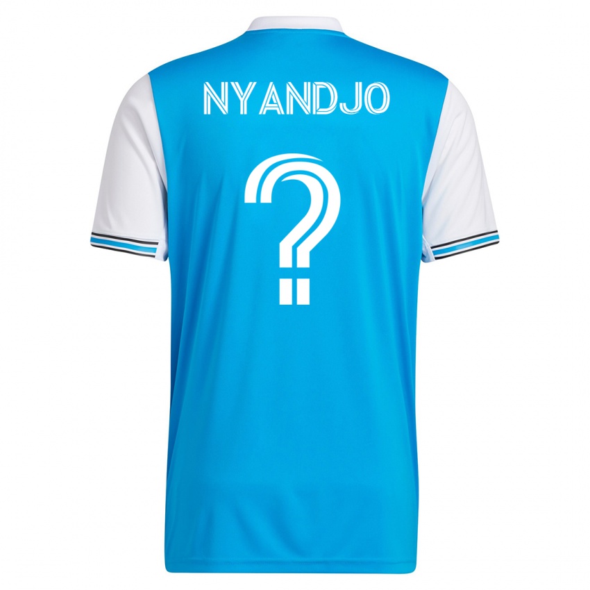 Hombre Camiseta James Nyandjo #0 Azul 1ª Equipación 2023/24 La Camisa Chile