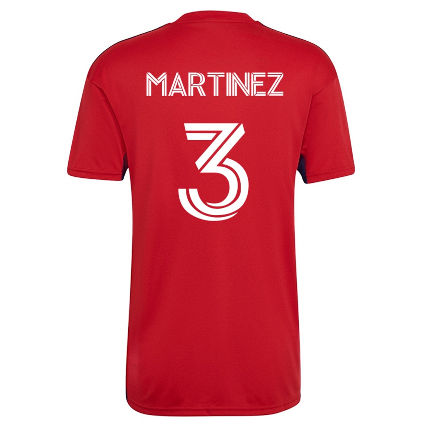 Hombre Camiseta José Antonio Martínez #3 Rojo 1ª Equipación 2023/24 La Camisa Chile