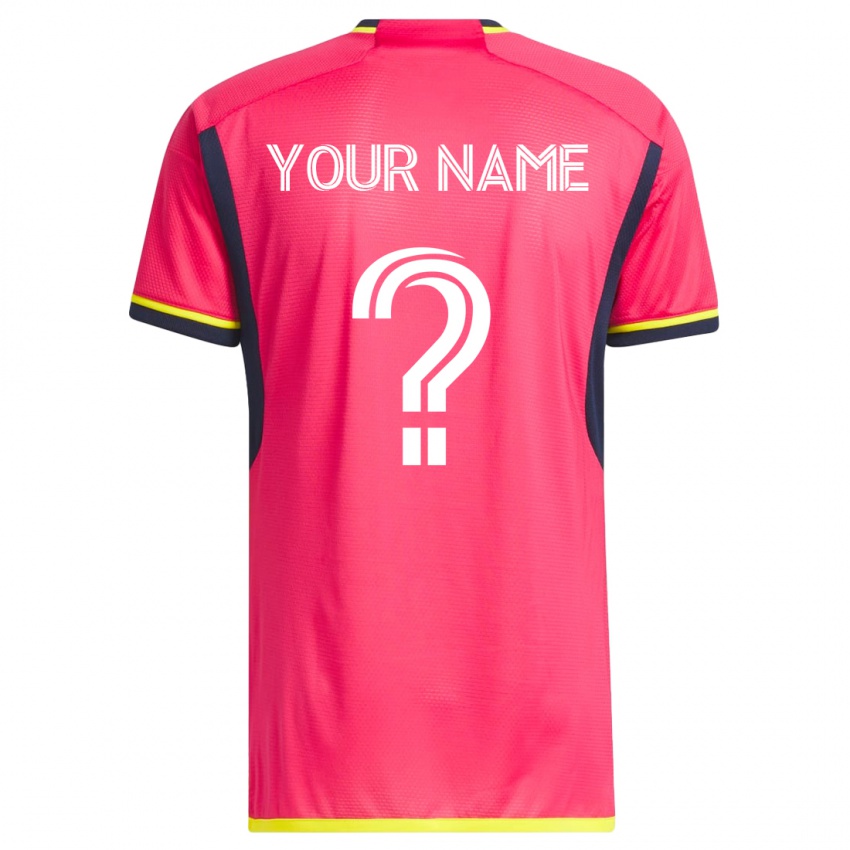 Hombre Camiseta Su Nombre #0 Rosa 1ª Equipación 2023/24 La Camisa Chile