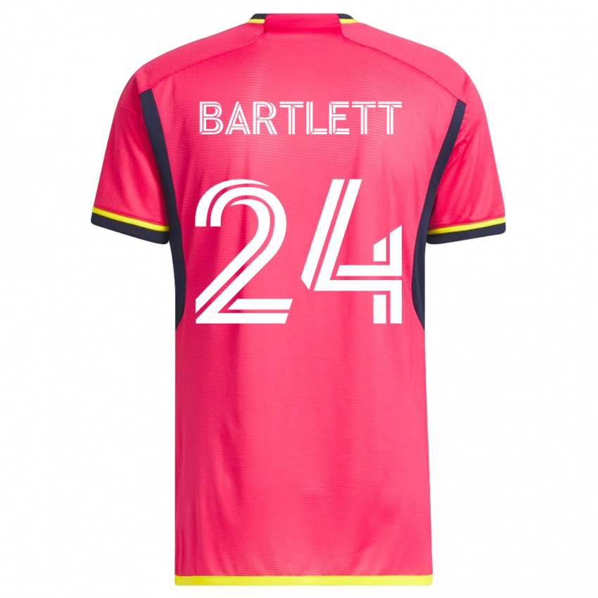 Hombre Camiseta Lucas Bartlett #24 Rosa 1ª Equipación 2023/24 La Camisa Chile