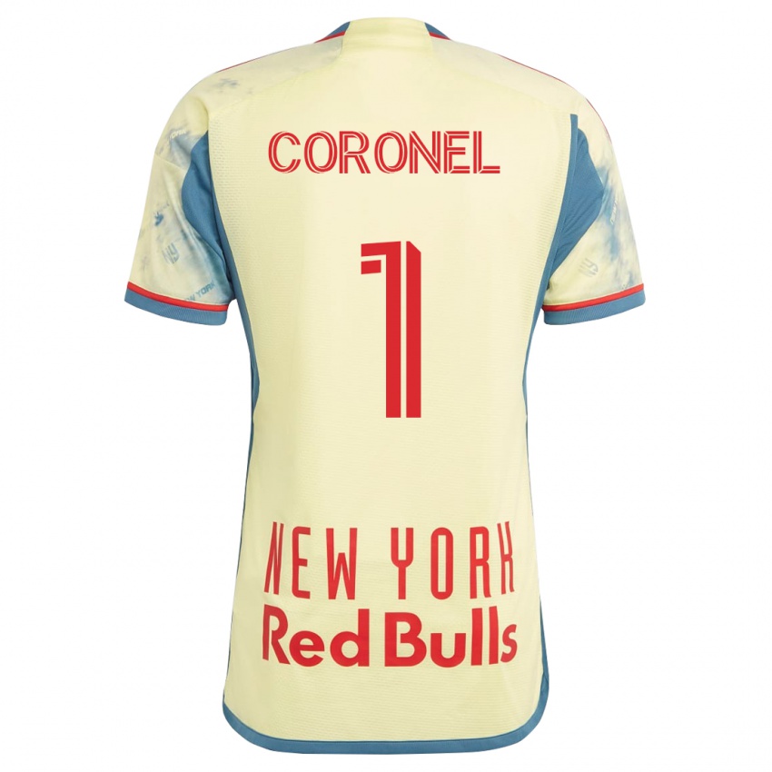 Hombre Camiseta Carlos Coronel #1 Amarillo 1ª Equipación 2023/24 La Camisa Chile