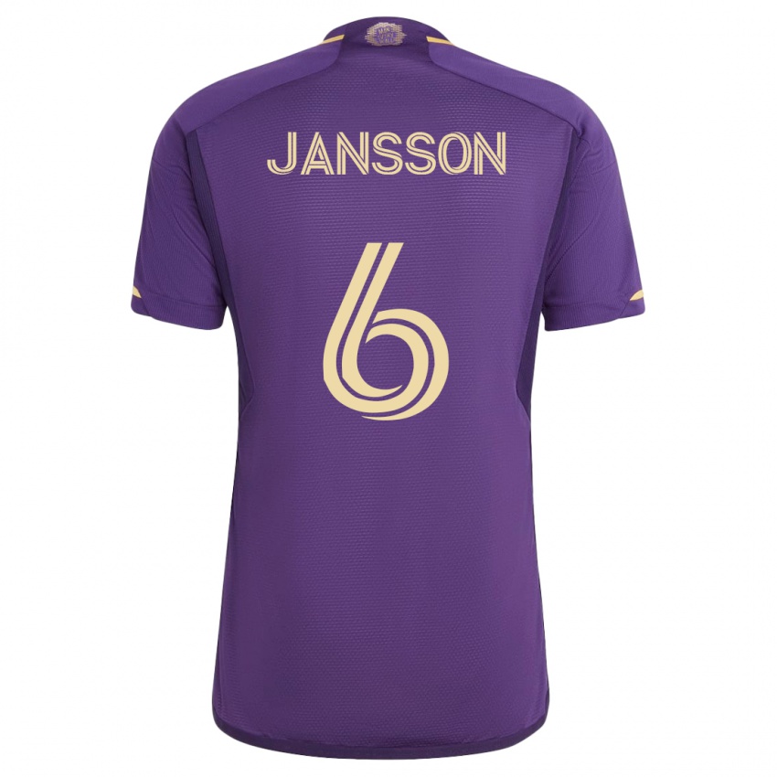 Hombre Camiseta Robin Jansson #6 Violeta 1ª Equipación 2023/24 La Camisa Chile