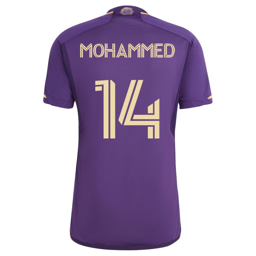 Hombre Camiseta Shak Mohammed #14 Violeta 1ª Equipación 2023/24 La Camisa Chile