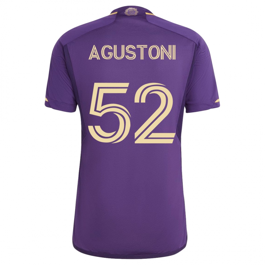 Hombre Camiseta Gonzalo Agustoni #52 Violeta 1ª Equipación 2023/24 La Camisa Chile