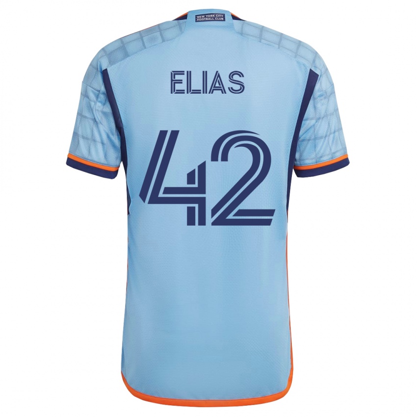 Hombre Camiseta Piero Elias #42 Azul 1ª Equipación 2023/24 La Camisa Chile
