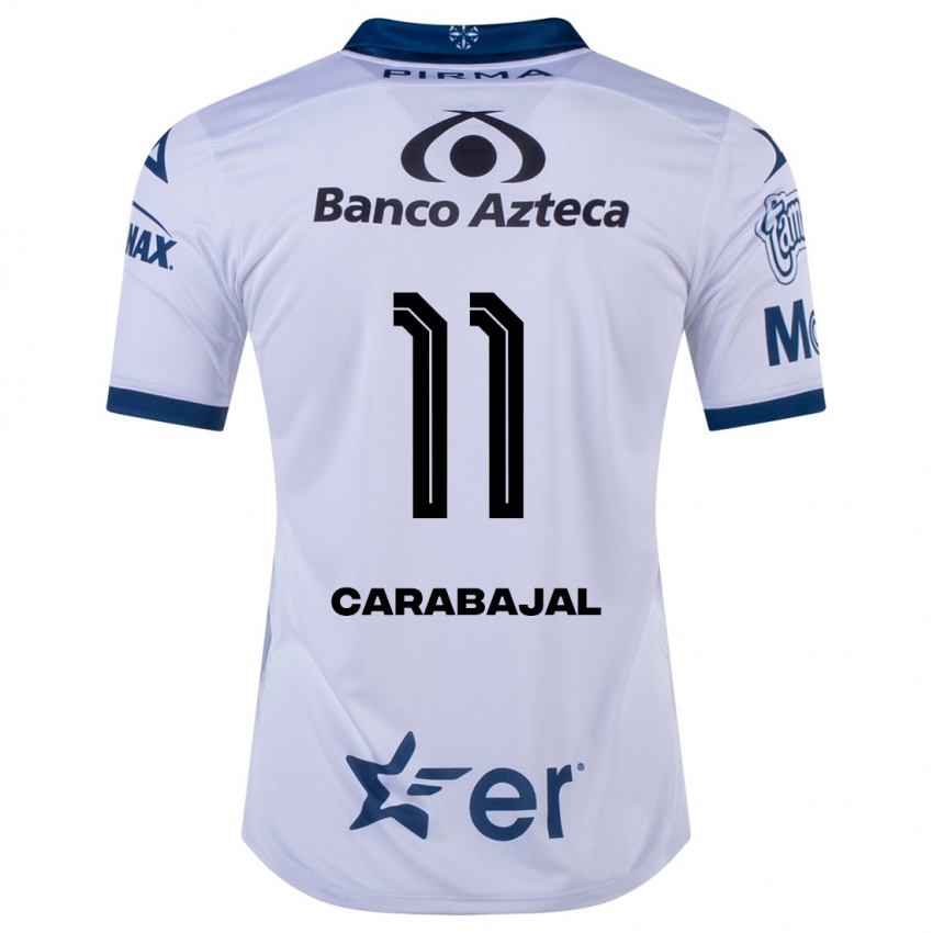 Hombre Camiseta Gabriel Carabajal #11 Blanco 1ª Equipación 2023/24 La Camisa Chile